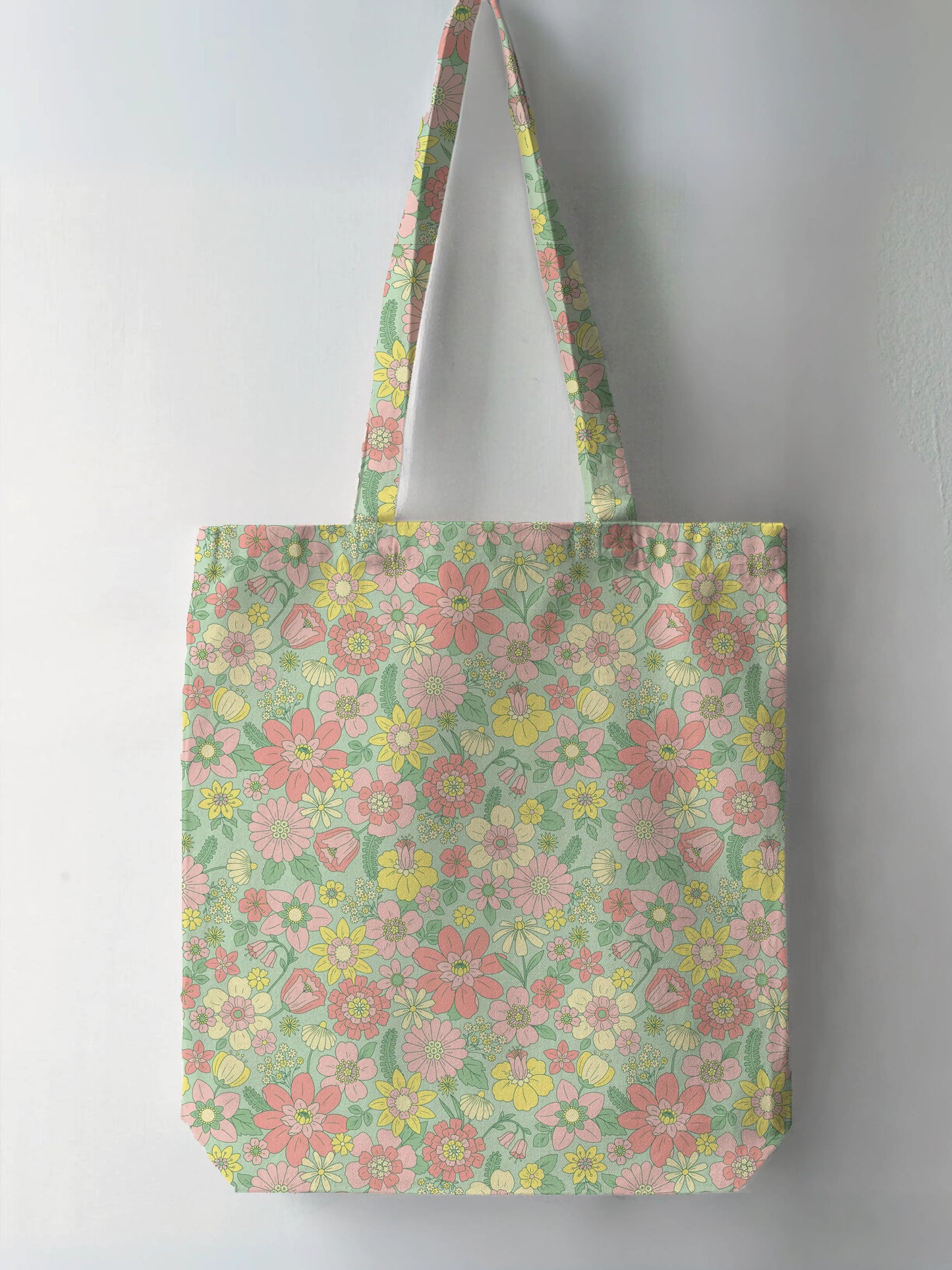 This floral full print patterned Trendy, high-quality zipper tote bag for Indian women. Aesthetic fashion item from Heart Utopia, perfect for casual outings and everyday use. Buy now to elevate your style with this Pinterest-inspired, durable, spacious tote. Best tote bag online in India, available for fast shipping
