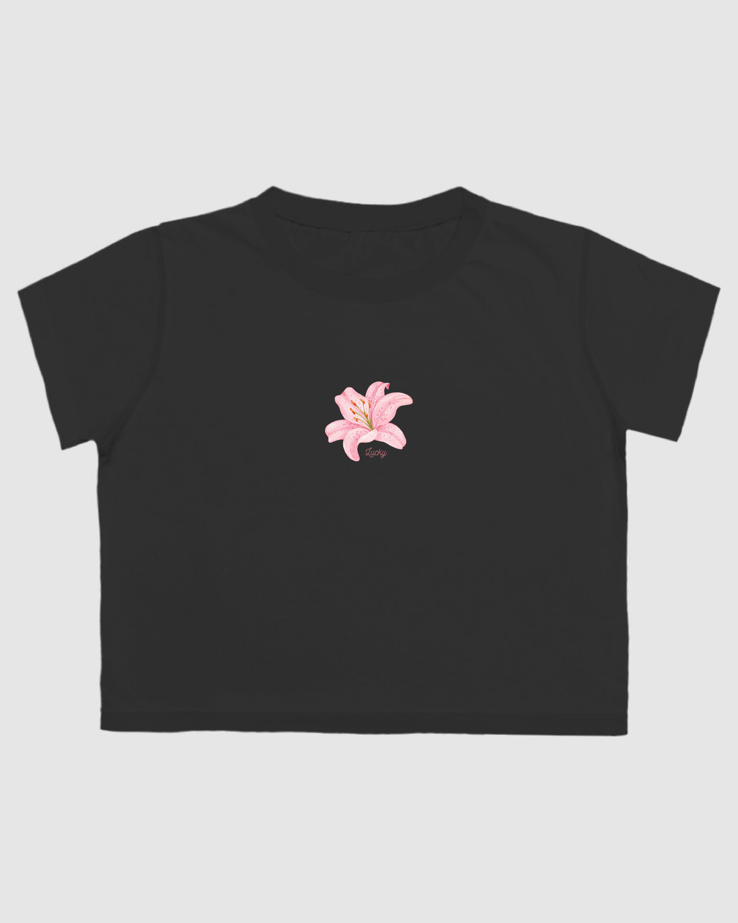 Pink lily crop top