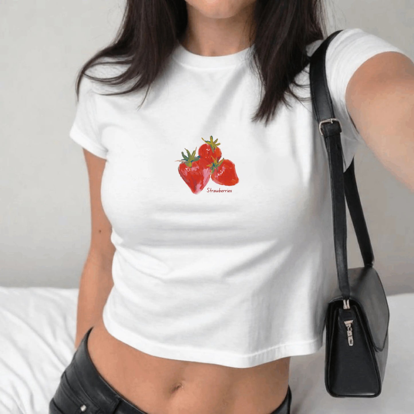 Strawberry Crop Top Heart Utopia
