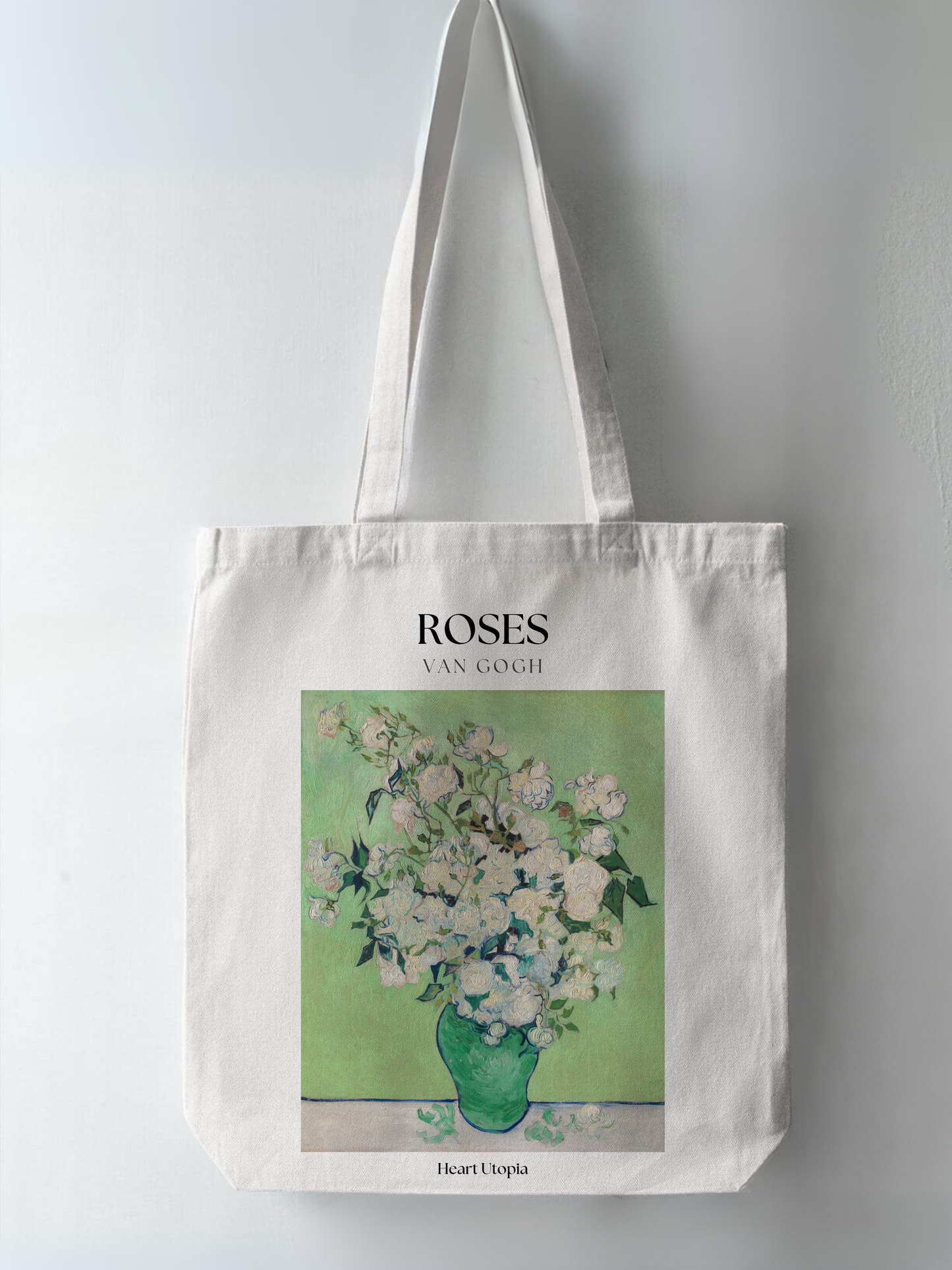 This vincent van gogh roses Trendy, high-quality zipper tote bag for Indian women. Aesthetic fashion item from Heart Utopia, perfect for casual outings and everyday use. Buy now to elevate your style with this Pinterest-inspired, durable, spacious tote. Best tote bag online in India, available for fast shipping