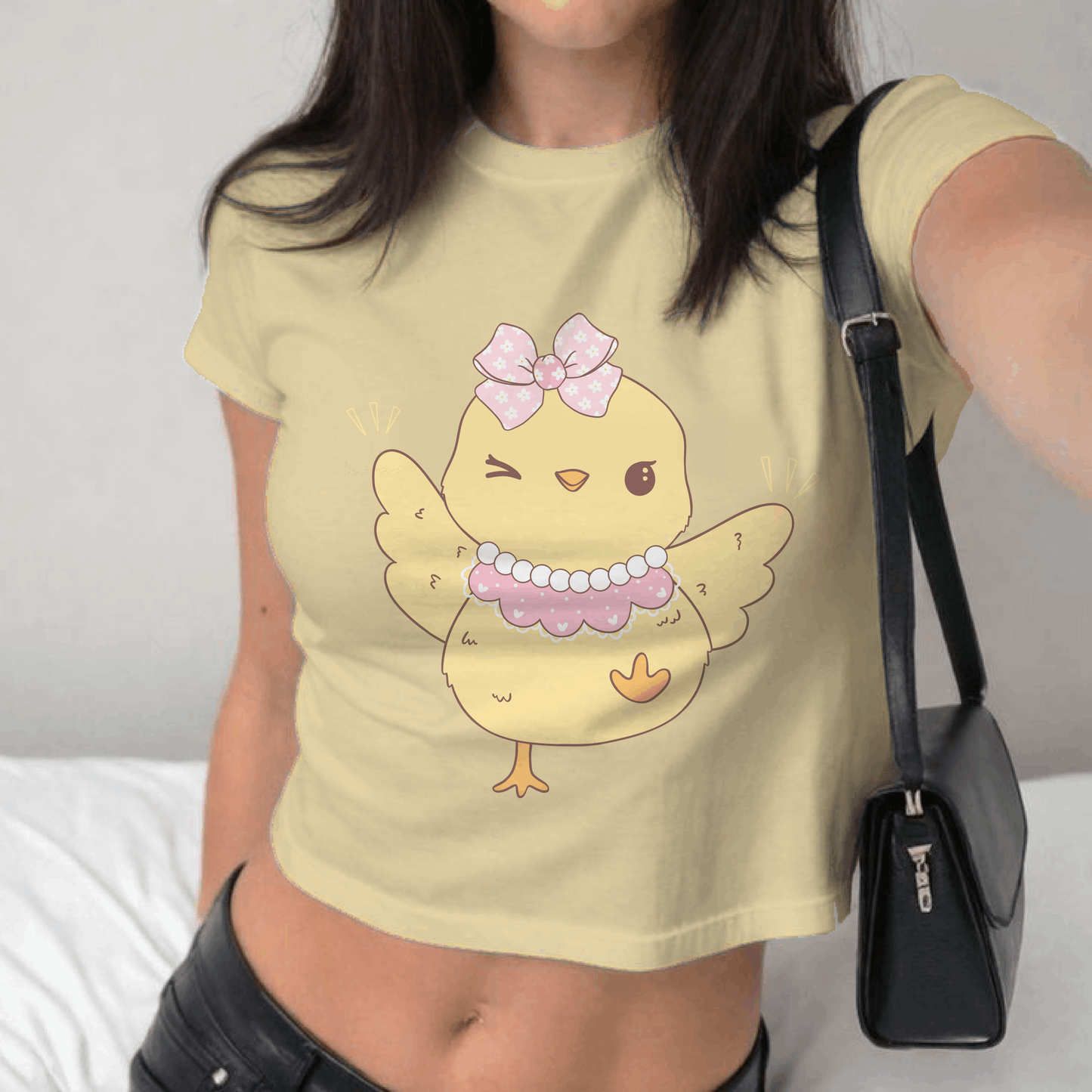 Cute Yellow Duck Crop Top