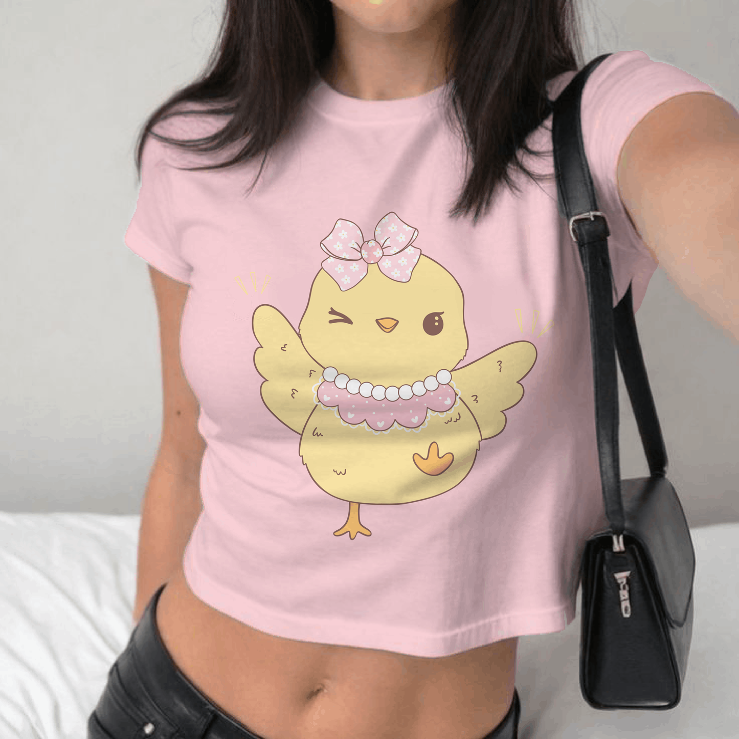 Cute Yellow Duck Crop Top