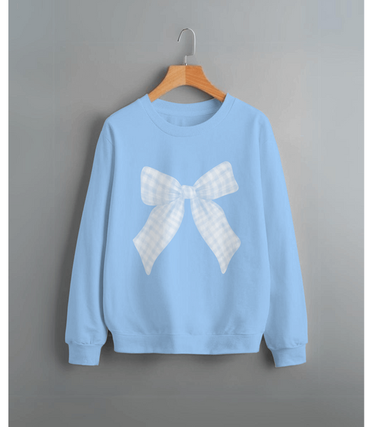 Blue Bow Sweatshirt