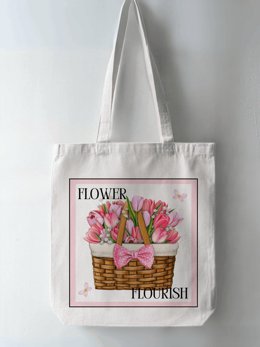 Flower basket Tote bag