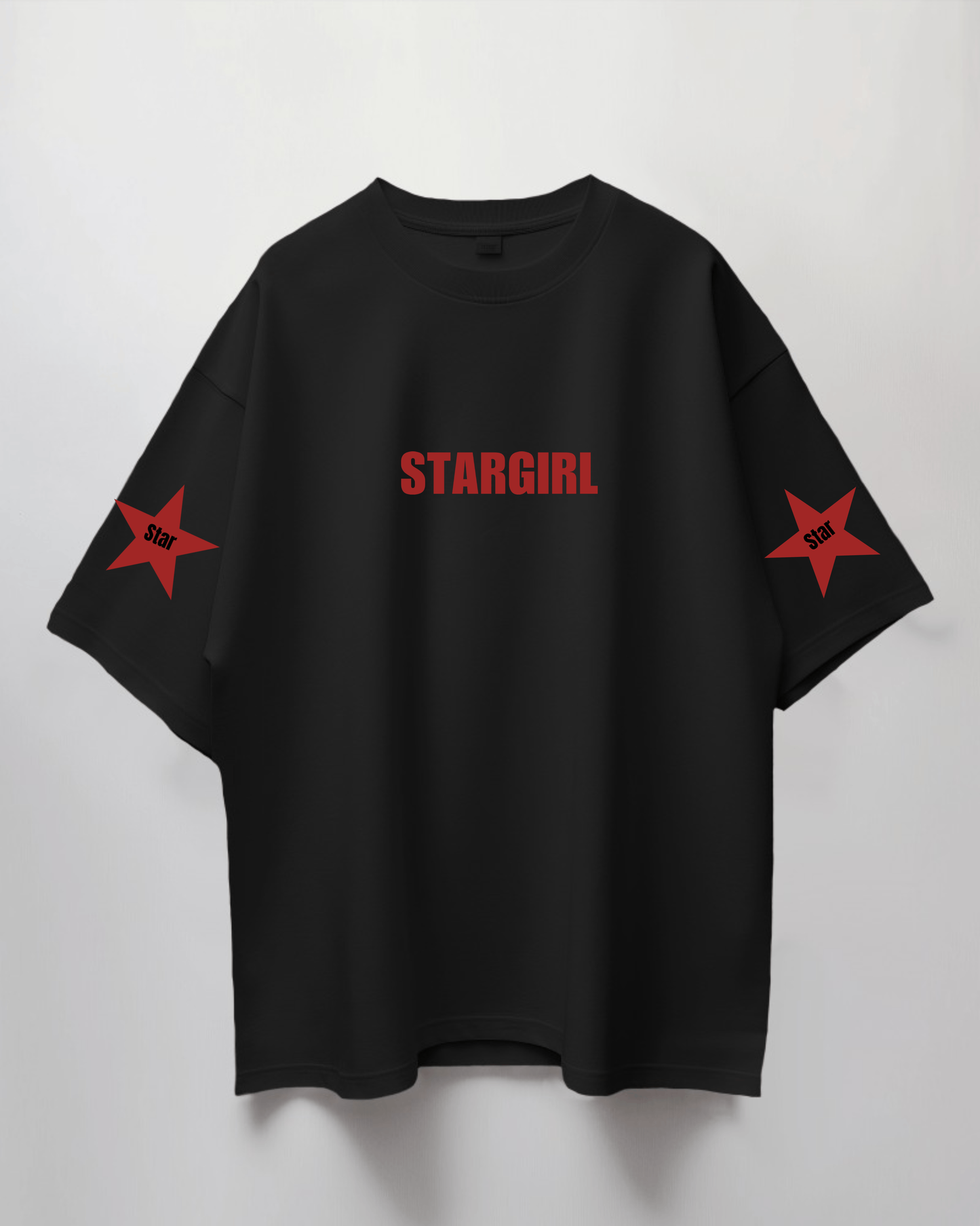 STARGIRL👠 Thick Oversized T-shirt (Front, Back, Sleeve print)