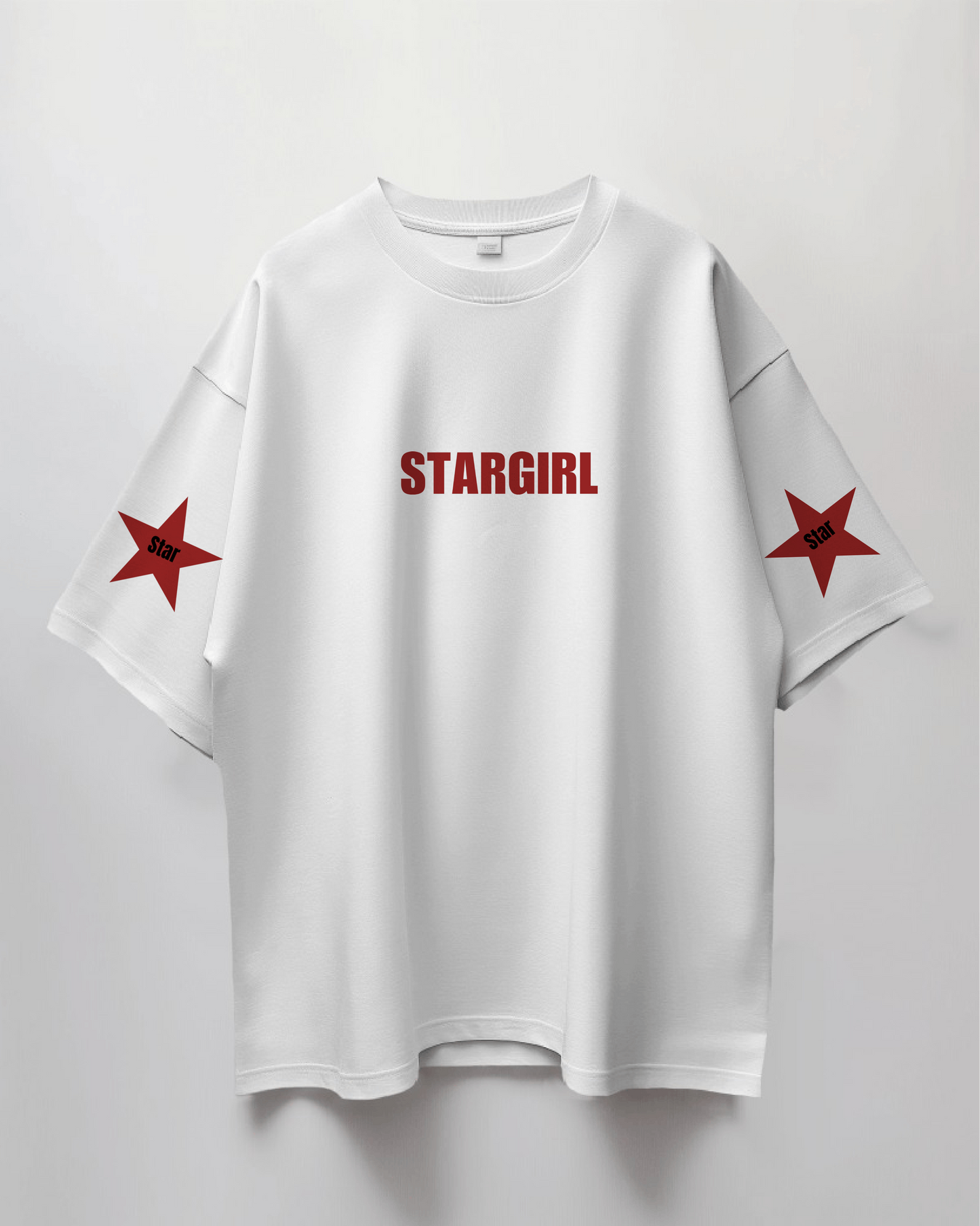 STARGIRL👠 Thick Oversized T-shirt (Front, Back, Sleeve print)