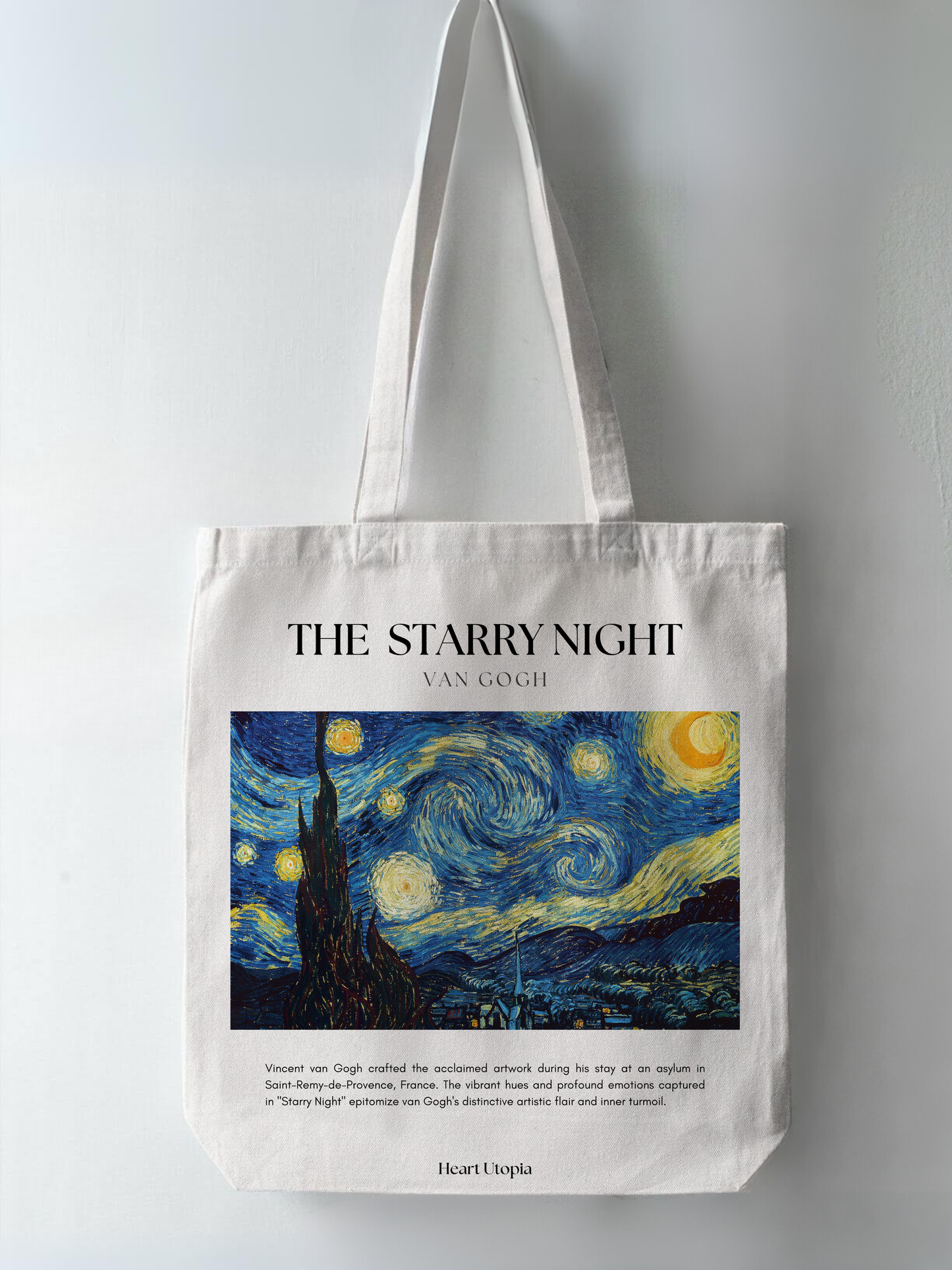 Starry night vincent van gogh tote bag,eco-friendly cotton canvas