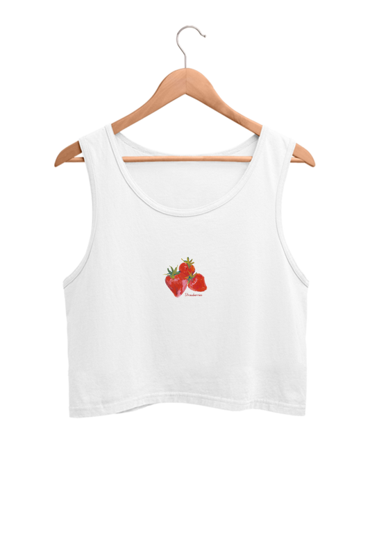 Strawberries Crop Tank Top