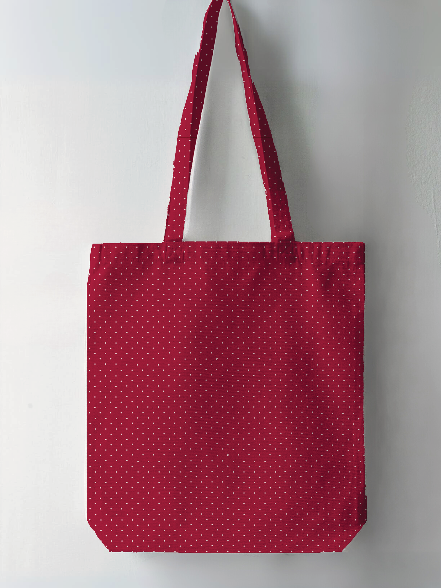 Dot Pattern Red Full Print Tote Bag