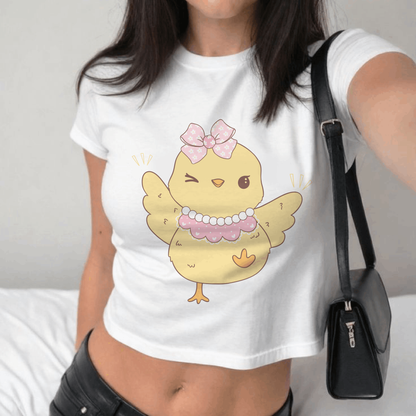 Cute Yellow Duck Crop Top